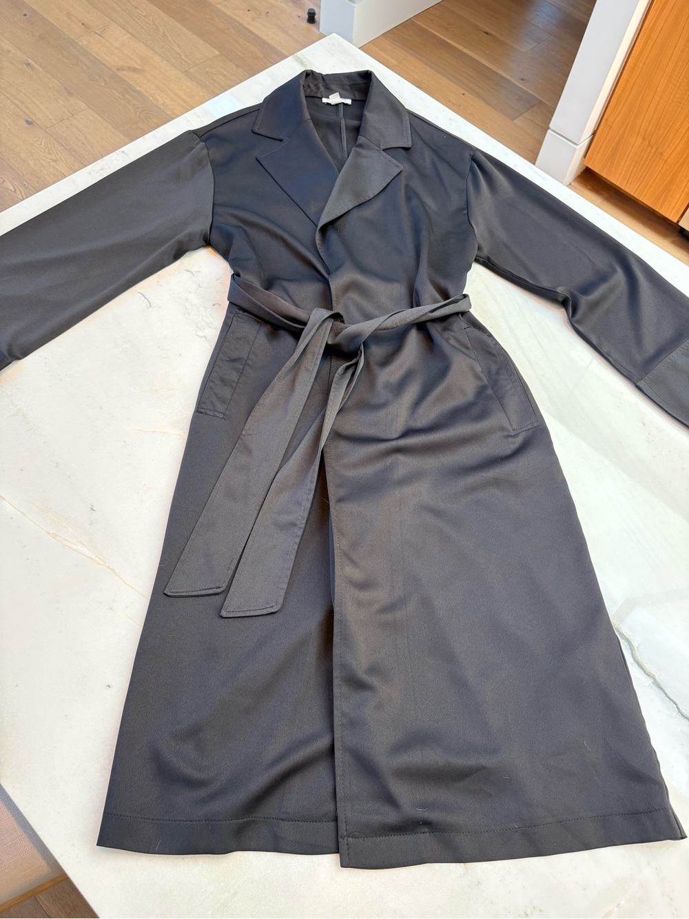 Top Shop Black Belted Trench Coat